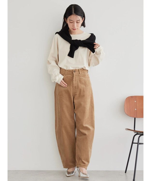 AMERICAN HOLIC コーデュロイコクーンパンツ Camel