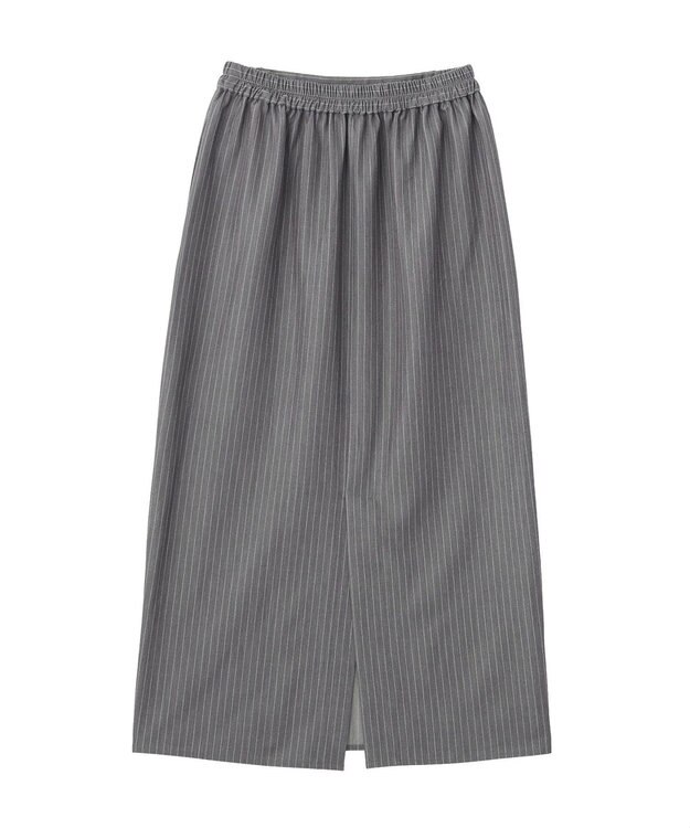 AMERICAN HOLIC 【2点セット・マルチ機能】タイトスカート+ショート丈シャツ Stripe Gray