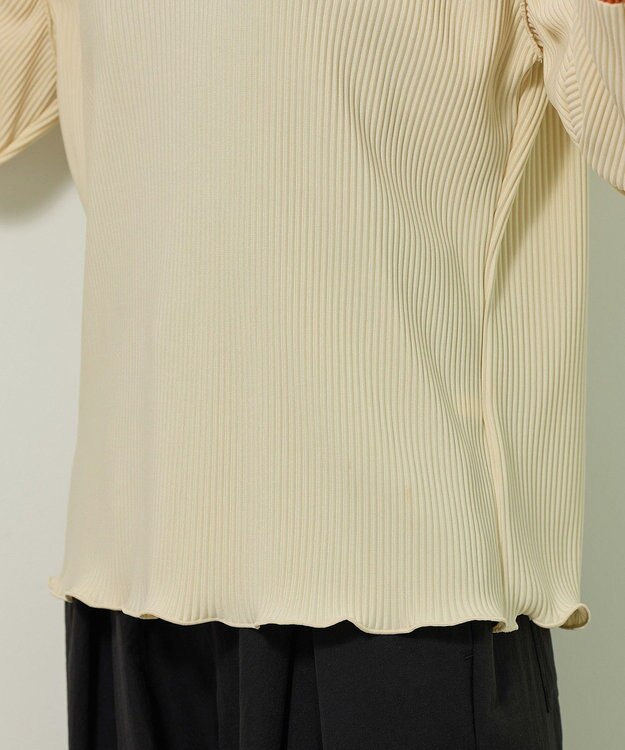 Green Parks プリーツ袖配色プルオーバー Terracotta