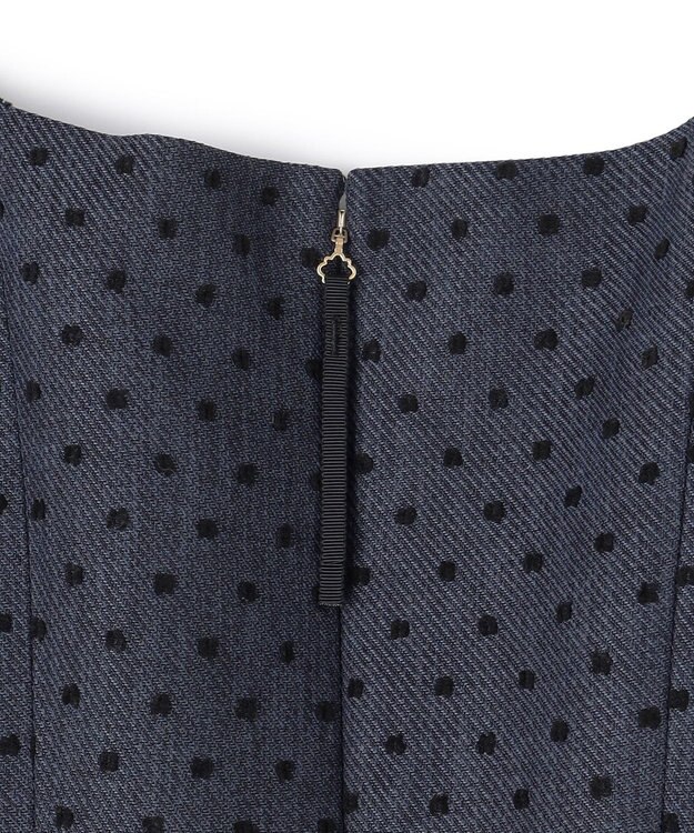 TOCCA 【洗える】NIGHT CURTAIN ドレス グレー×ドット柄