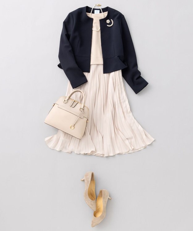 組曲 メタルモチーフパールネックレス ゴールド系