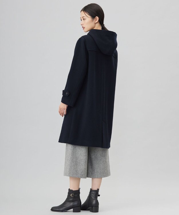 J.PRESS LADIES Jackal 140sソフトメルトン ダッフルコート ネイビー系