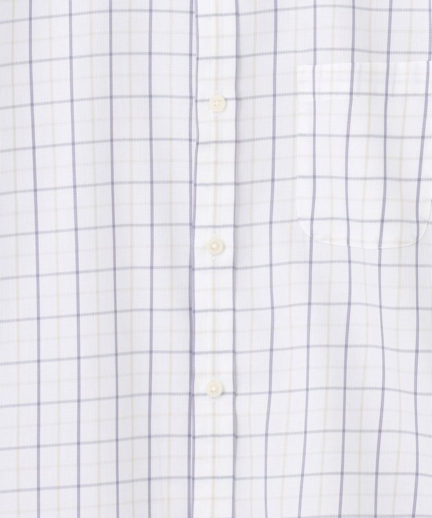 GOTAIRIKU 春夏向け【形態安定】SUMMERPREMIUMPLEATS_スモールワイドカラー 半袖ドレスシャツ（ストライプ/チェック） グレー系4