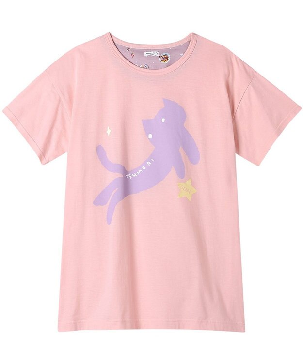tsumori chisato SLEEP ツモリチサト トップス ルームウエア 4分袖 綿100%(本体) 天竺素材 レディース UTT150 /ワコール ピンク