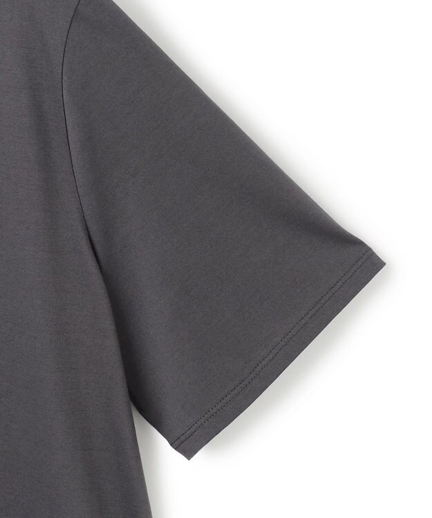 ICB L 【人気のため新色追加・UVケア・洗える】シアージャージーコンビ カットソー チャコール系