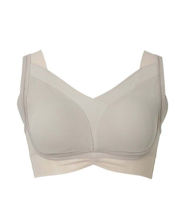 BRADELIS New York 【Yukine inc. 】ゆきねえモアソフト快適フルカップブラ23 接触冷感 吸汗速乾で快適に補正するノンワイヤーブラ サンドグレージュ