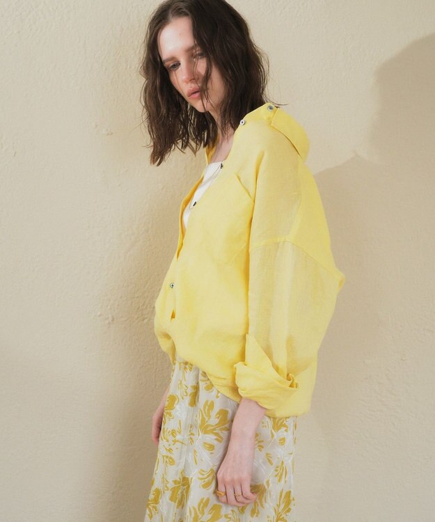 YECCA VECCA 3wayフレンチリネンシャツ Yellow