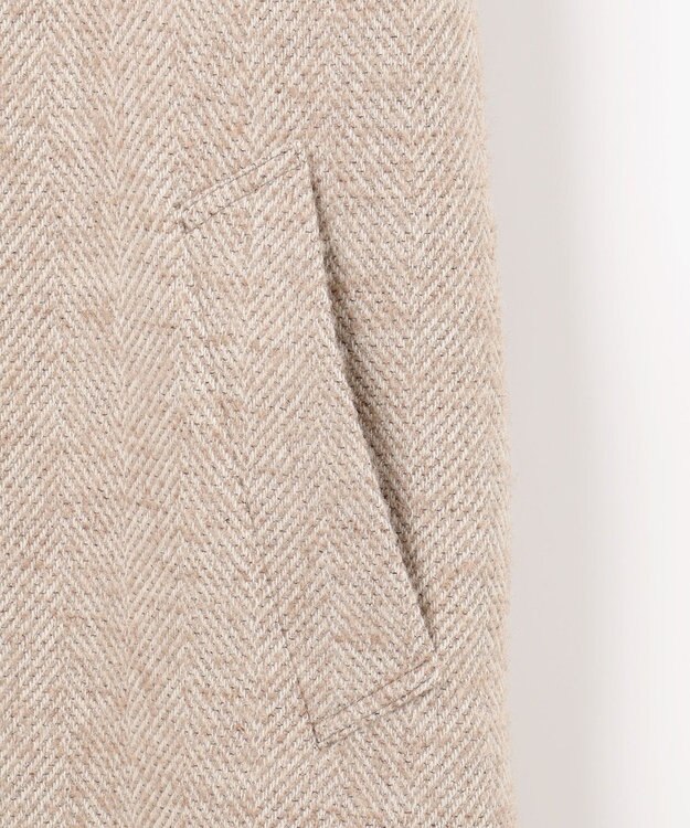 JOSEPH ABBOUD 【尾州産カシミヤブレンド×アルパカ混素材】カシミヤブレンドアルパカヘリンボン ダッフルコート ベージュ系7
