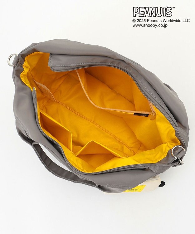 Y'SACCS SNOOPYデザイン　ギャザー2wayミニトート グレー