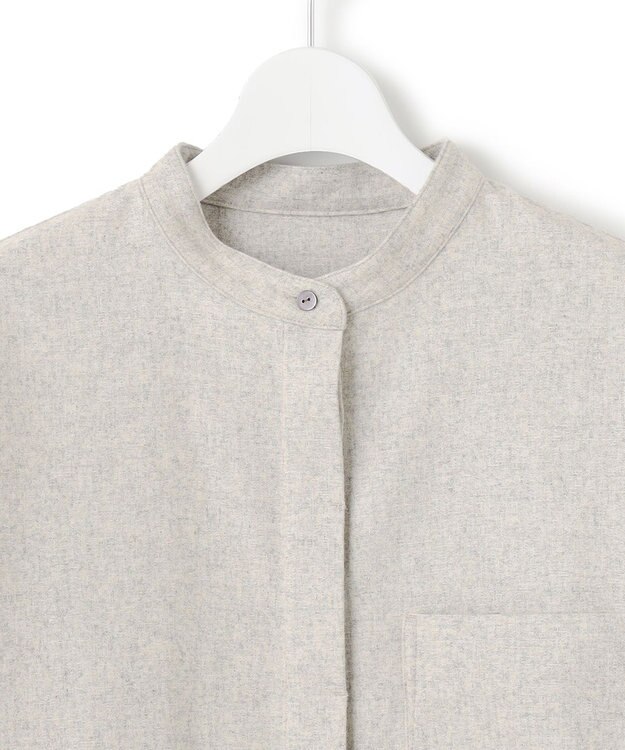 J.PRESS YORK STREET 【WOMEN】バンドカラーブラウス アイボリー系