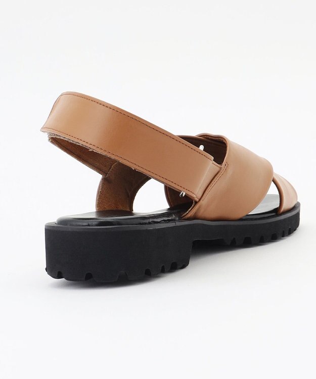 自由区 【カタログ掲載】ワイドクロス サンダル ブラウン