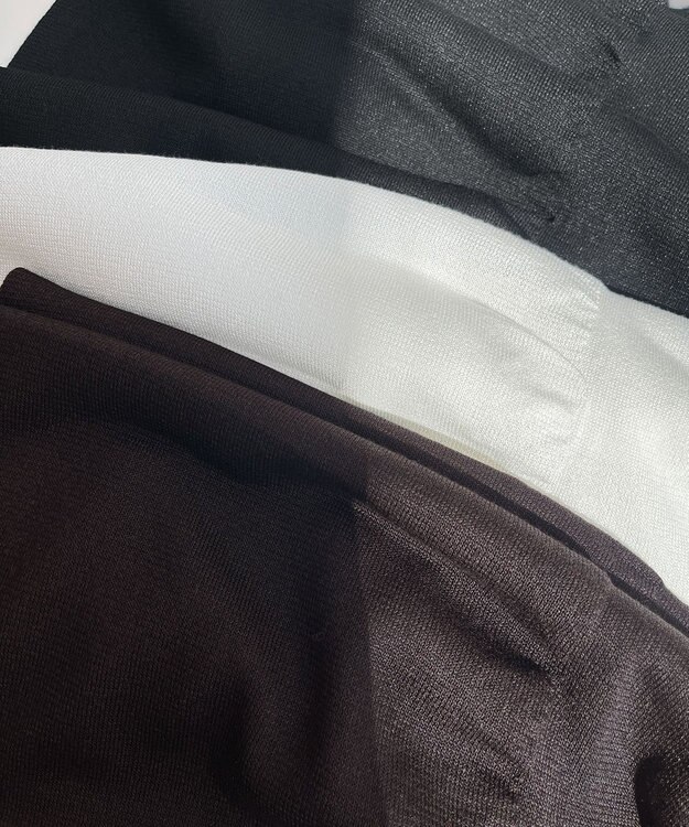 23区 L シャイニーシアーニット ティアード チュニック ダークブラウン系