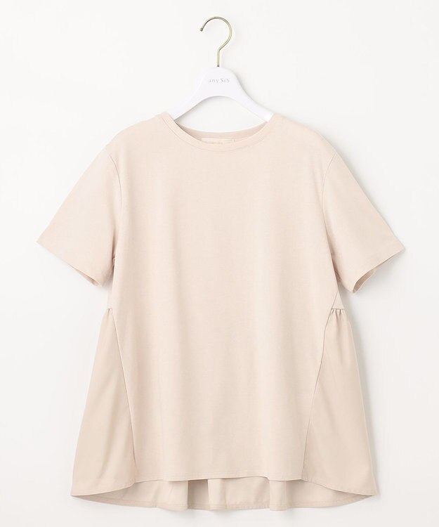 ANY SIS S 【WEB・一部店舗限定】サテンコンビ プルオーバー ローズグレー