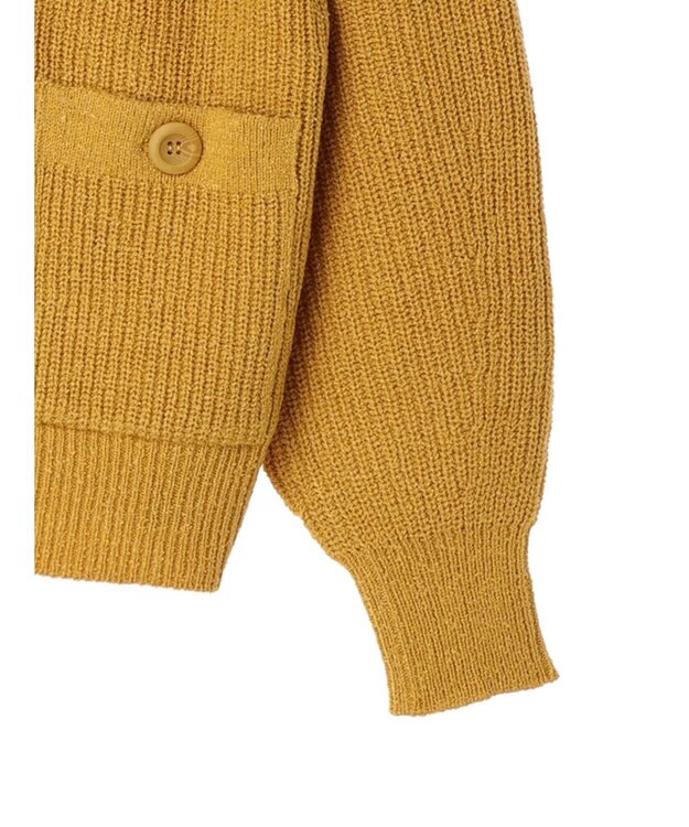 earth music&ecology ブークレーキーネックカーディガン Yellow