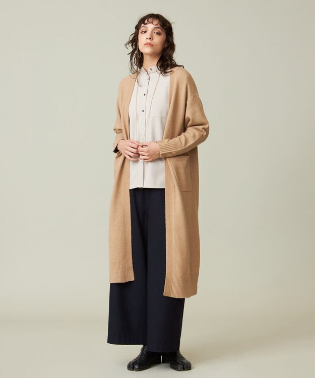 J.PRESS YORK STREET 【WOMEN】FOXMIX ニットカーディガン ベージュ系