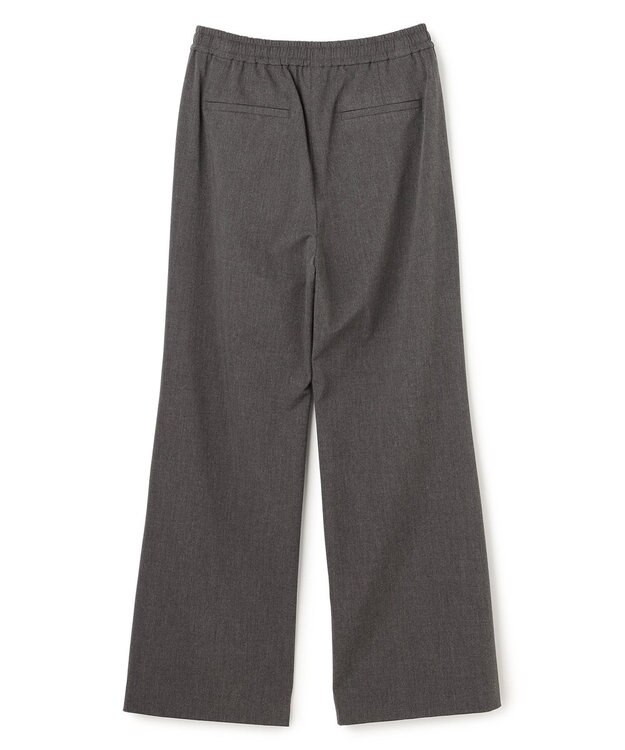 UNFILO 【セットアップ着用可/ウエストゴム】マイビューティ セミフレアパンツ チャコール