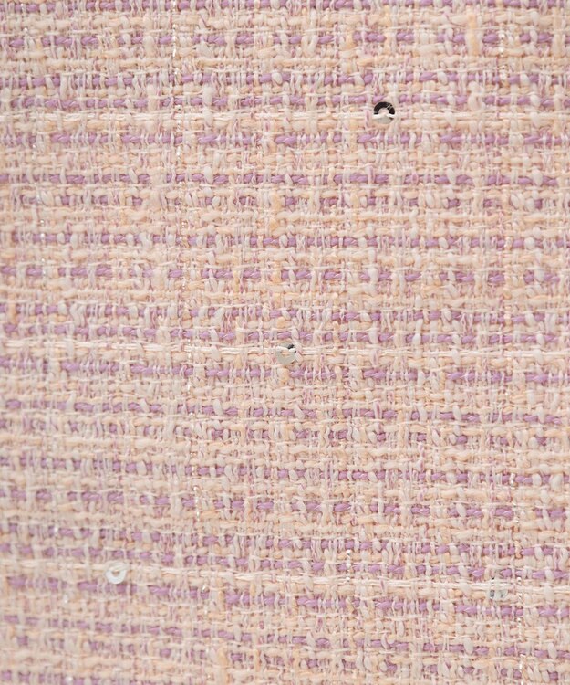 Maison de FLEUR ツイードブランドロゴ刺繍トートバッグ Light Pink