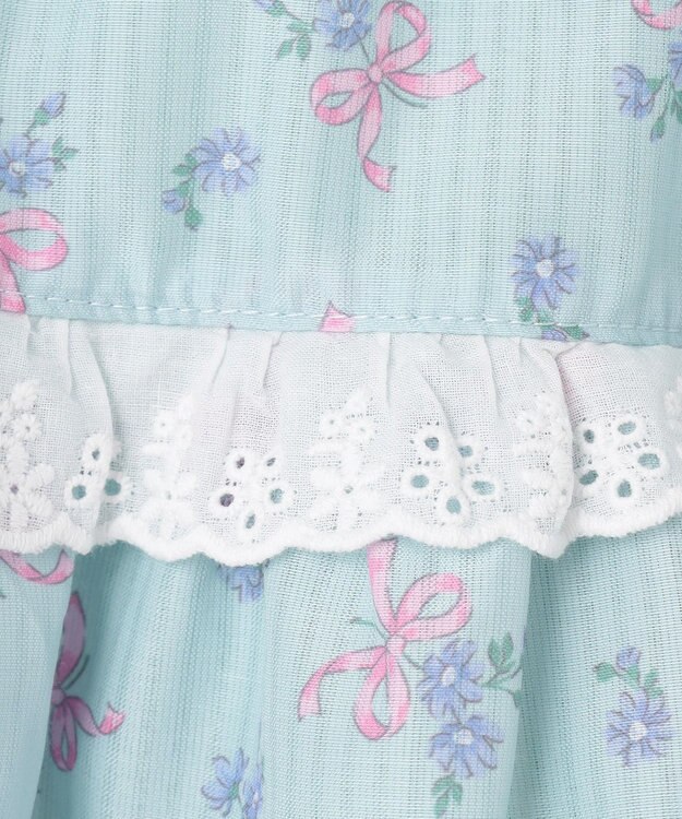 ANY KIDS フラワー×リボン スカパン ミント