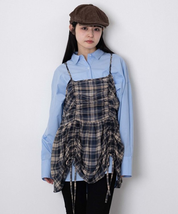 WEGO ボリュームBIGシャツ サックス