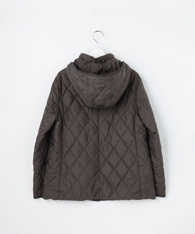 J.PRESS LADIES L 【WEB限定カラーあり】コンパクトタフタキルティング フーデッド コート スレート系