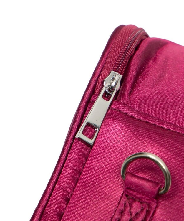 WEGO 【痛バ＆推し活グッズ】サテンダブルフェイスマルチWAYぬいポーチ ワイン