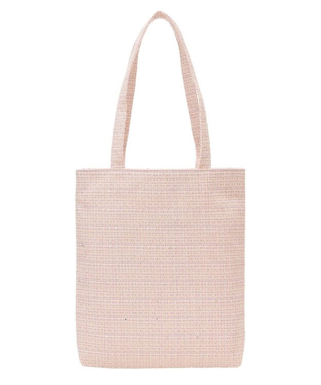 Maison de FLEUR ツイードブランドロゴ刺繍トートバッグ Light Pink