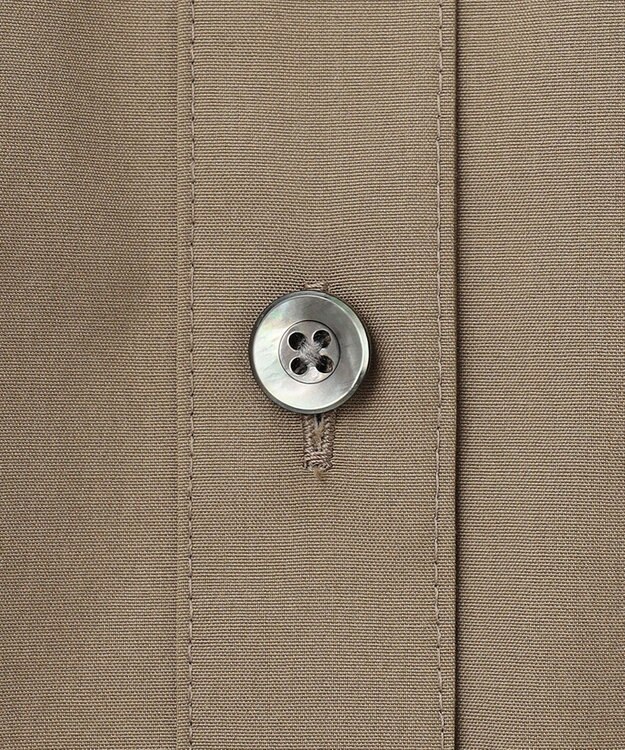 #Newans 【イージーケア】タックスリーブショート丈シャツ カーキ系