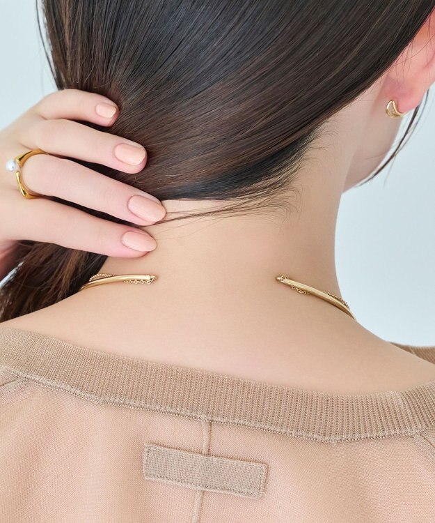 Phoebe ノットラインレイヤードチョーカー　ゴールド/ネックレス/ネックカフ/36cm ゴールド