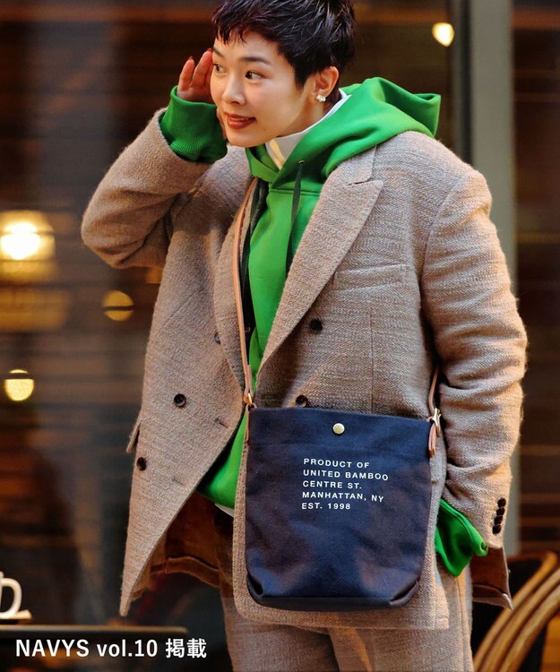 united bamboo 【NAVYS 10月号掲載】UB ベーシックバッグ(ショルダー) ネイビー