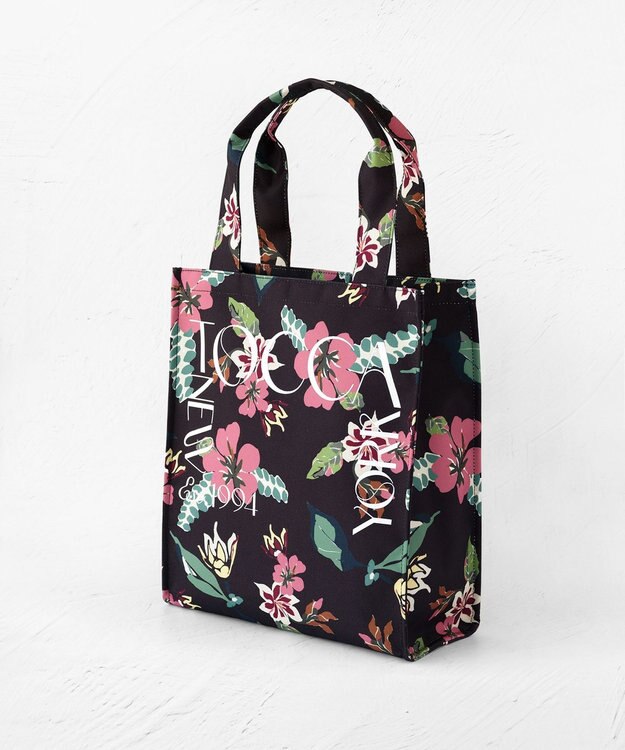 TOCCA 【A4サイズ対応・撥水】EXOTIC FLORAL TOTE トートバッグ ブラック（花柄）系