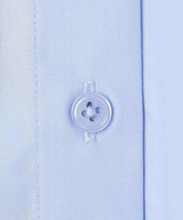 UNFILO フリルネック ブラウス サックス