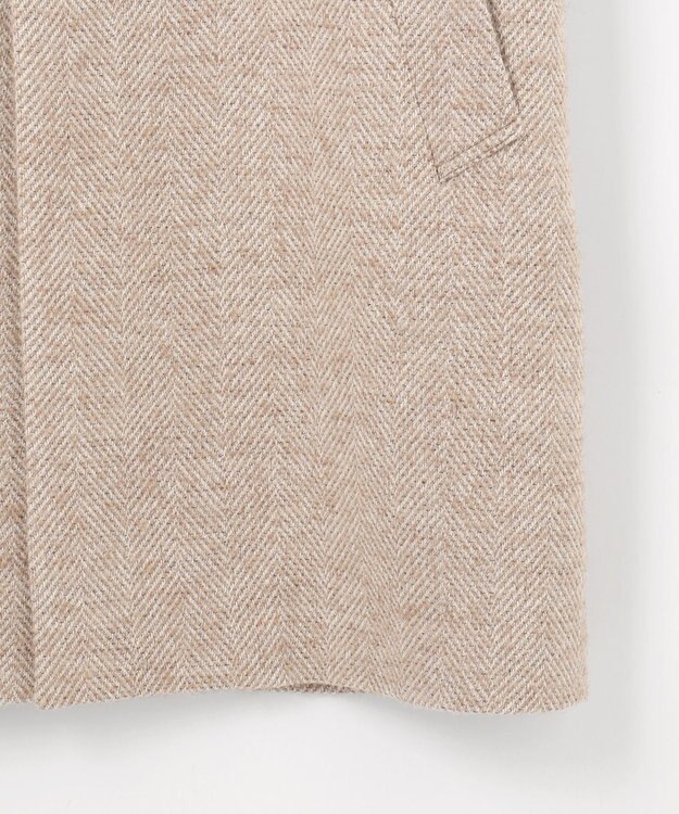 JOSEPH ABBOUD 【尾州産カシミヤブレンド×アルパカ混素材】カシミヤブレンドアルパカヘリンボン ダッフルコート ベージュ系7