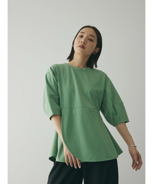 Green Parks armonia. ペプラム切替トップス Green