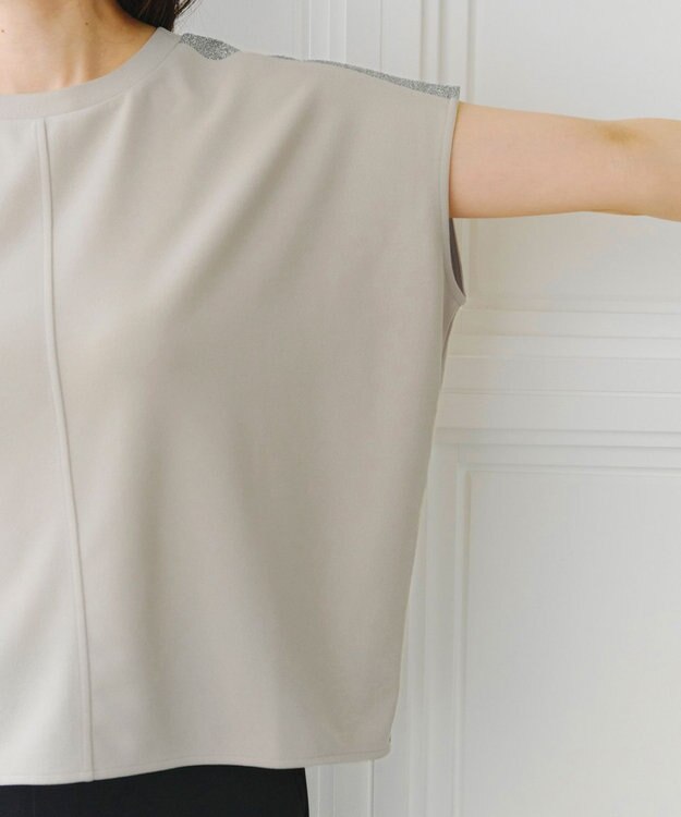 Tiaclasse 【洗える】ドルマンラメスリーブトップス グレー