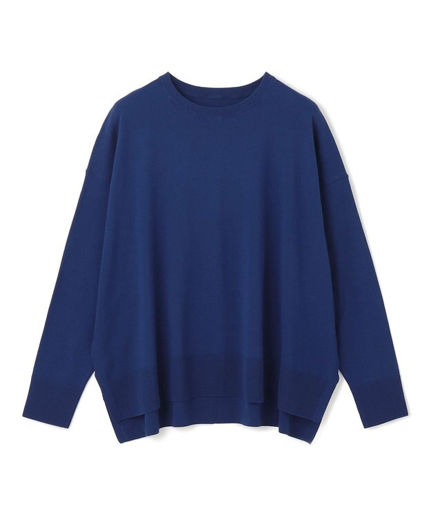 UNFILO L マイビューティ クルーネック ニット ダルブルー