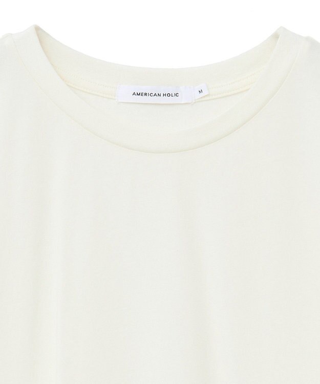 AMERICAN HOLIC 袖チュールサイドスリットプルオーバー Ivory