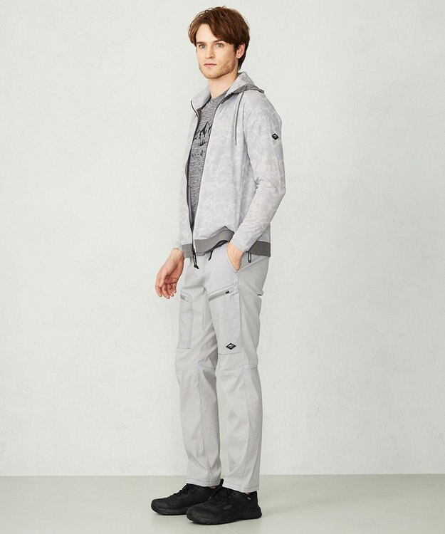 JOSEPH ABBOUD MOUNTAIN 【UNISEX】クールスキンガードカモ パーカー ライトグレー系7