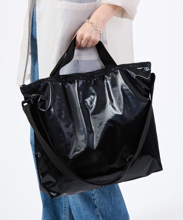 LeSportsac DELUXE ZIPTOP TOTE/ブラックシャイン ブラックシャイン
