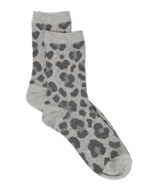 WEGO ジャガードアニマルソックス グレー