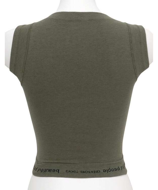 WACOAL MEN レディース <beautiful people>コラボ タンクトップ ボクサートップス ワンサイズ（S-L） オーガニック綿混 立体成型 肩幅：狭め ネック深さ：あさめ WL8001 /ワコールメン カーキ