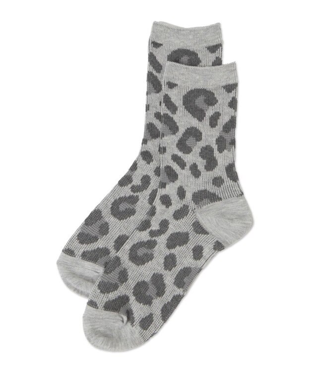 WEGO ジャガードアニマルソックス グレー