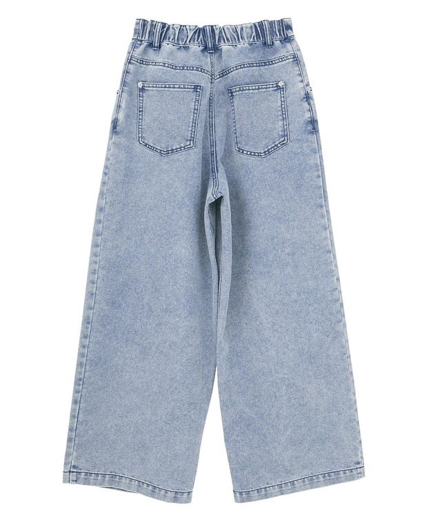Green Parks デニムタックワイドパンツ Light Indigo