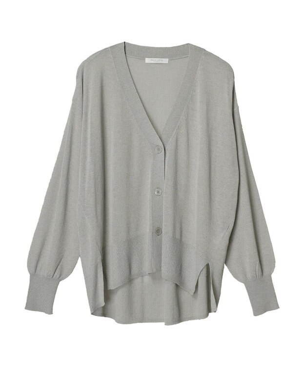 Green Parks さらっと　Ｖネックカーディガン Gray Mixture