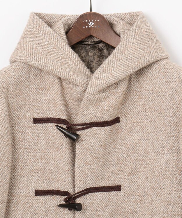 JOSEPH ABBOUD 【尾州産カシミヤブレンド×アルパカ混素材】カシミヤブレンドアルパカヘリンボン ダッフルコート ベージュ系7