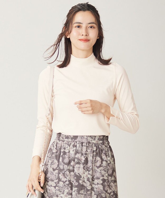 ANY SIS 【洗える】リブタートル カットソー アイボリー