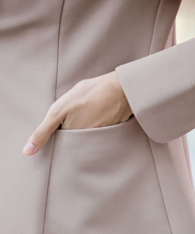 Tiaclasse L 【ストレッチジョーゼット】フレアジャケット グレージュ