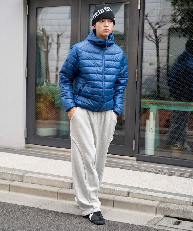 WEGO 【ユニセックス着用ITEM】コンパクトフィットパファーフーディー ブルー