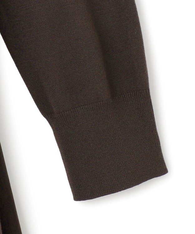 23区 S 【洗える/吊り干しOK】ヴィスコースストレッチ  バックデザイン ニットワンピース ブラウン系