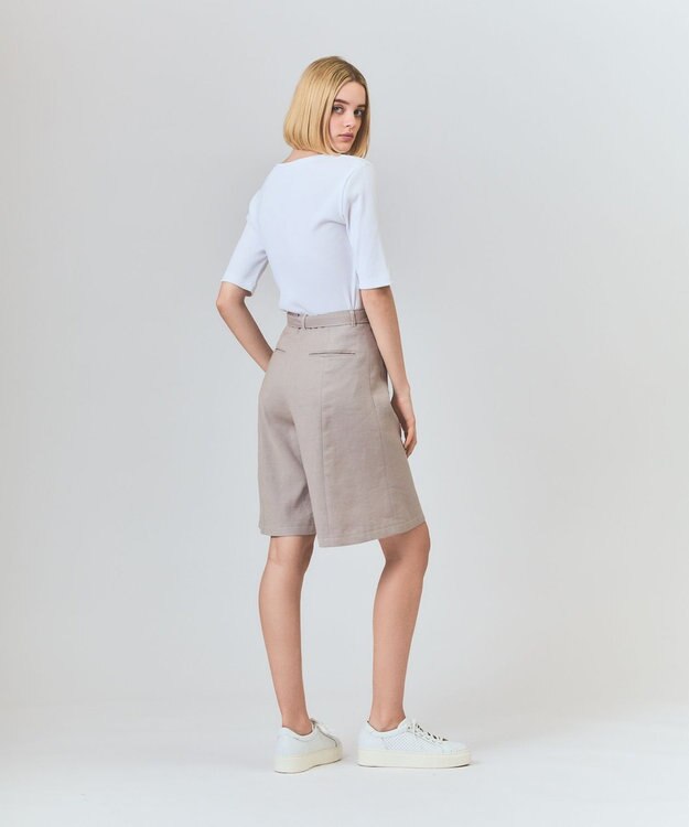 GRACE CONTINENTAL リネンデニムライクパンツ ベージュ