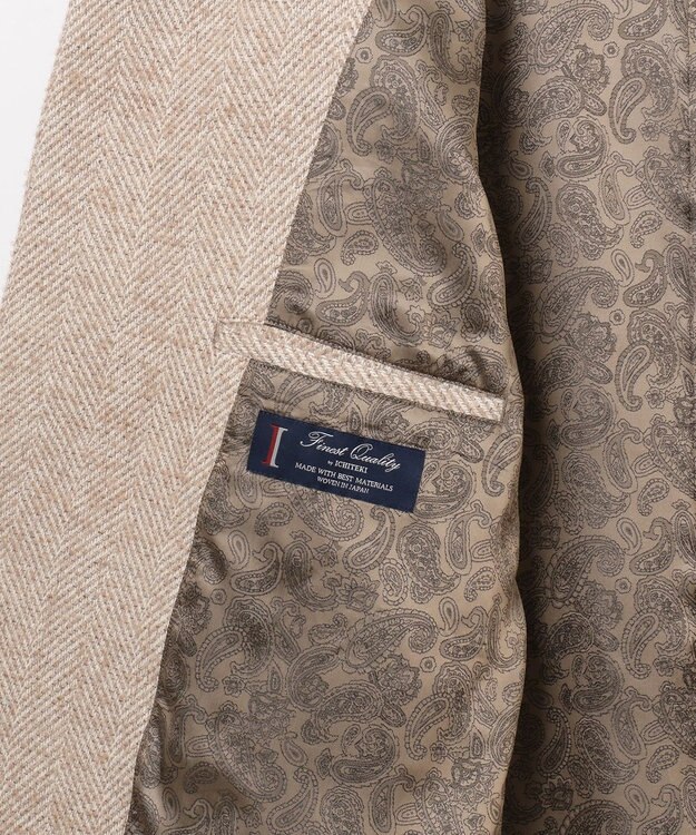 JOSEPH ABBOUD 【尾州産カシミヤブレンド×アルパカ混素材】カシミヤブレンドアルパカヘリンボン ダッフルコート ベージュ系7